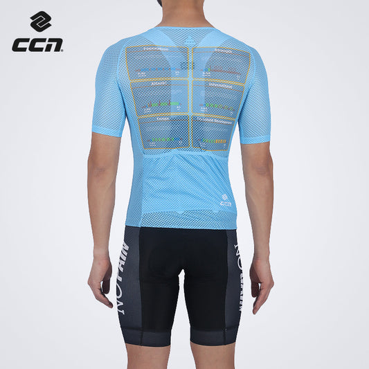 Indoor cycling blue suit-Top