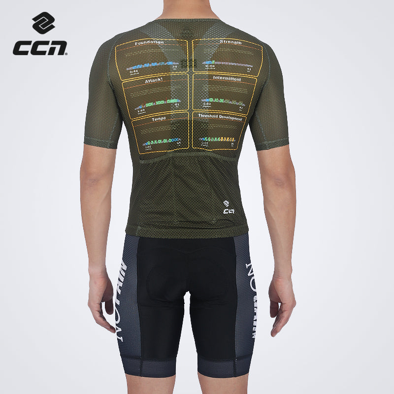 Indoor cycling olive suit-Top
